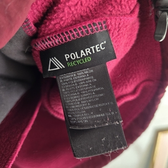 The North Face Denali PolarTec Fleece Zip-Up Jacket Magenta Pink Burgundy Small - Picture 7 of 7